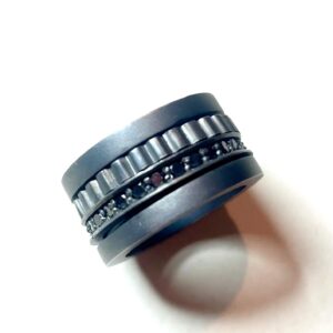 Anillo Plata Oxidada y diamante negro